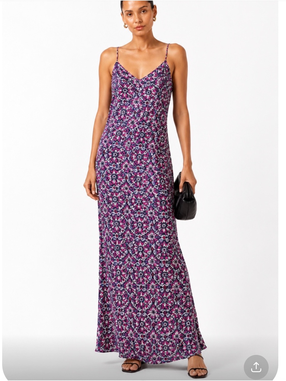 NWT CATHERINE MALANDRINO Multicolour Spaghetti Strap Maxi Vacation Dress Size XS